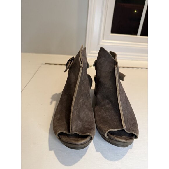 NEW Trippen Womens Mandarin Heeled Sandal Brown Leather UK 39 US 8.5 $392 [jb] - Picture 6 of 11